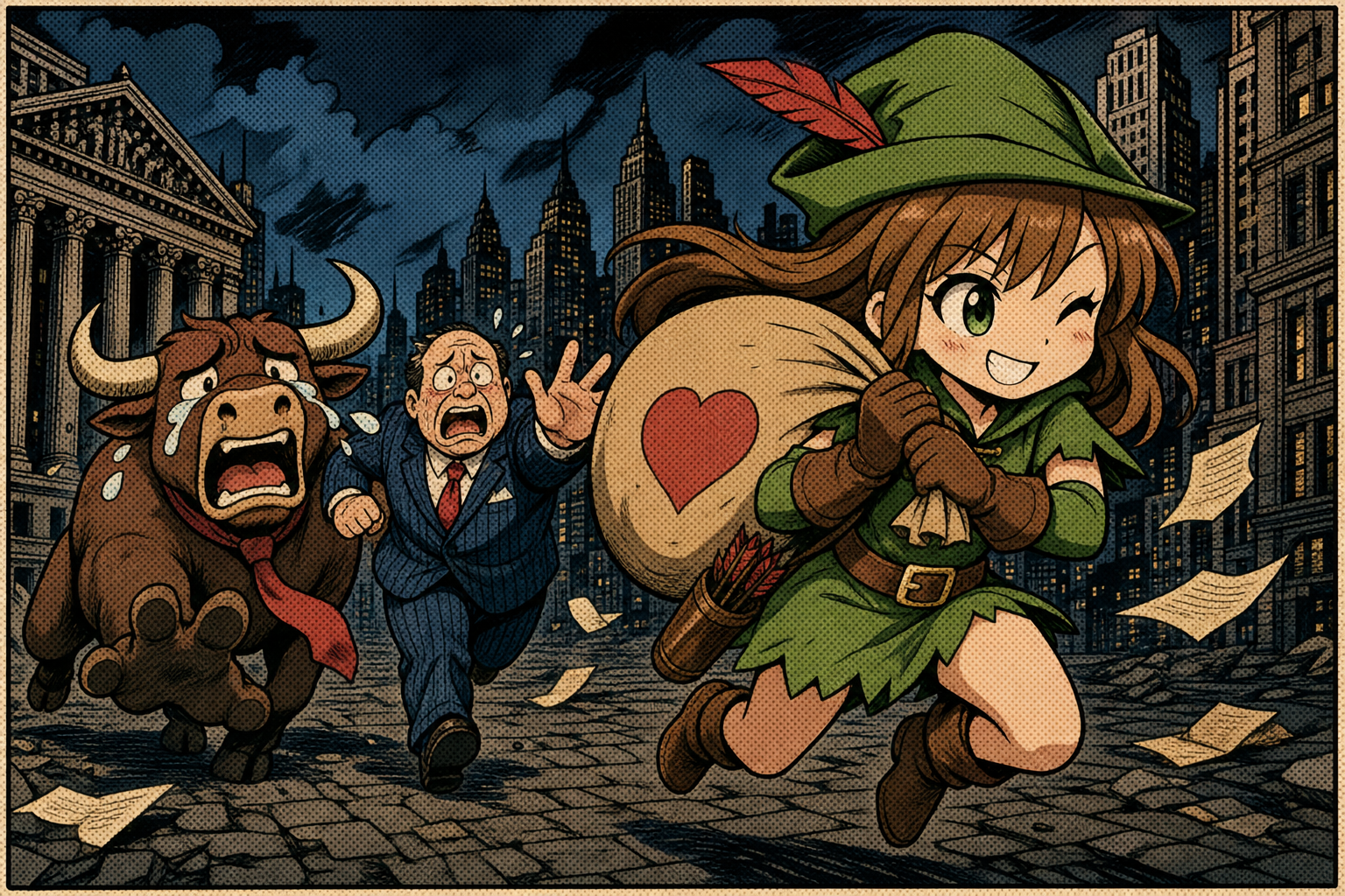 Comic: RWA6900-chan robbing Wall Street